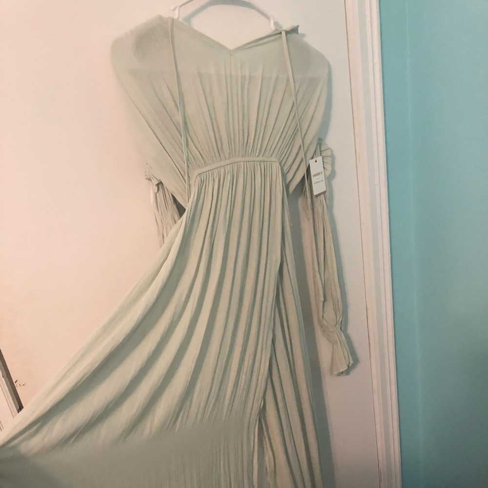 Mint green/ pistachio colored maxi dress